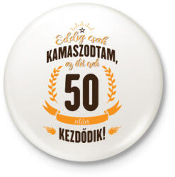 printfashion kamasz-50-brown-orange - Kitűző, hűtőmágnes - Fehér (3076773)