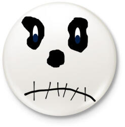 printfashion halloween face - Kitűző, hűtőmágnes - Fehér (3082061)