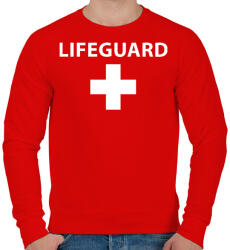 printfashion Lifeguard - Férfi pulóver - Piros (10467045)