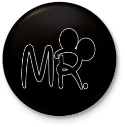 printfashion MR. - Kitűző, hűtőmágnes - Fekete (3095697)