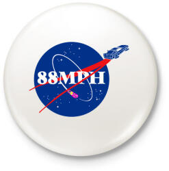 printfashion 88mph - Kitűző, hűtőmágnes - Fehér (3078724)