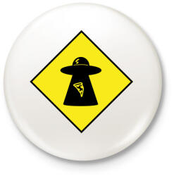 printfashion Űrlény - Kitűző, hűtőmágnes - Fehér (4893684)