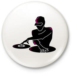 printfashion Dj - Kitűző, hűtőmágnes - Fehér (4446893)