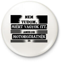 printfashion nem tudom - Kitűző, hűtőmágnes - Fehér (3090303)