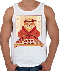 printfashion Lajhár sushival - Férfi atléta - Fehér (11846086)