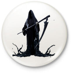 printfashion Kaszás - Kitűző, hűtőmágnes - Fehér (3081958)