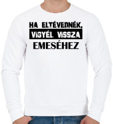 printfashion Eltévedt pároknak - Ha eltévednék - Férfi pulóver - Fehér (6995563)