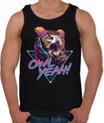 printfashion Owl yeah! - Férfi atléta - Fekete (13830306)