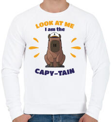 printfashion Capy-tain - Férfi pulóver - Fehér (13670848)