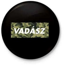 printfashion Vadász logó - Kitűző, hűtőmágnes - Fekete (3097905)