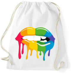 printfashion Színes száj - Sportzsák, Tornazsák - Fehér (4754371)