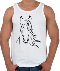 printfashion Ló minta - Férfi atléta - Fehér (5044122)