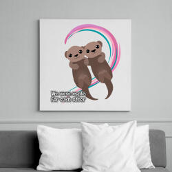 printfashion Egymásnak lettünk teremtve - vidra - Vászonkép - Fehér (14040838)