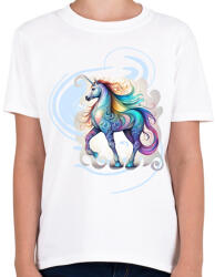 printfashion Unikornis - Gyerek póló - Fehér (14701919)