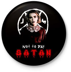printfashion not to day satan - Kitűző, hűtőmágnes - Fekete (3098557)