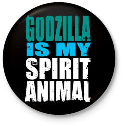 printfashion Spirit Animal - Kitűző, hűtőmágnes - Fekete (3101320)
