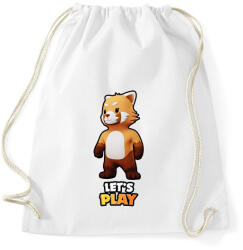 printfashion Stumble Guys - Red Panda - Sportzsák, Tornazsák - Fehér (16084670)