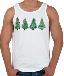 printfashion Karácsonyfák - Férfi atléta - Fehér (10151214)