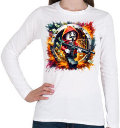 printfashion LEGO - A nagy pénzrablás - La casa de papel - Női hosszú ujjú póló - Fehér (15385824)