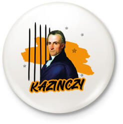 printfashion Kazinczy Ferenc - Kitűző, hűtőmágnes - Fehér (9961558)