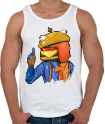 printfashion Durr Burger - Fortnite - Férfi atléta - Fehér (3995005)