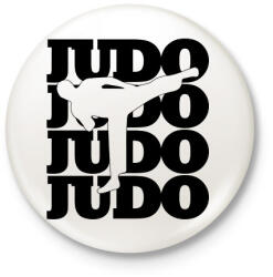 printfashion Judo - Kitűző, hűtőmágnes - Fehér (7570130)
