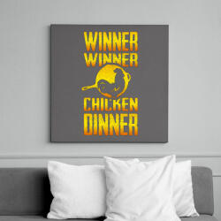 printfashion PUBG - WINNER (Gold) - Vászonkép - Sötétszürke (6666608)