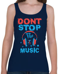printfashion Zene - don't stop the music - Női atléta - Sötétkék (5643433)