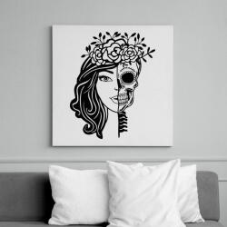 printfashion koponya girl - Vászonkép - Fehér (13487177)