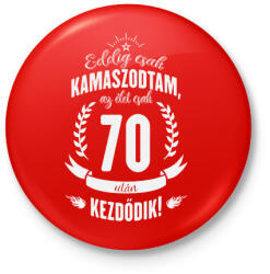 printfashion kamasz-70-white - Kitűző, hűtőmágnes - Piros (3107824)