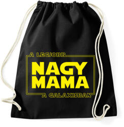 printfashion A legjobb nagymama a galaxisban - Sportzsák, Tornazsák - Fekete (1001553)