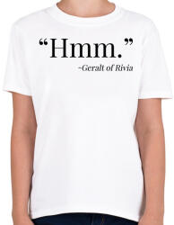 printfashion Witcher - Hmm - Ríviai Geralt - Gyerek póló - Fehér (2689406)