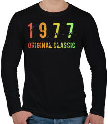 printfashion 1977 - Férfi hosszú ujjú póló - Fekete (4564070)