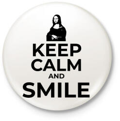 printfashion SMILE - Kitűző, hűtőmágnes - Fehér (11432658)