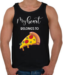 printfashion Szeretlek Pizza - Férfi atléta - Fekete (6016206)