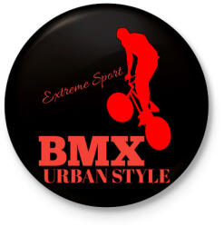 printfashion Bmx - Kitűző, hűtőmágnes - Fekete (4234889)