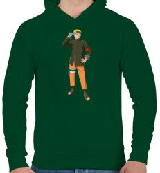 printfashion Naruto - Férfi kapucnis pulóver - Sötétzöld (496785)