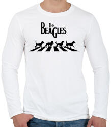 printfashion The Beagles - Férfi hosszú ujjú póló - Fehér (1919281)