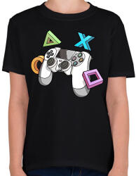 printfashion Kontroller - Gyerek póló - Fekete (2070086)