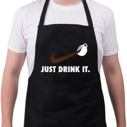 printfashion Just drink it - kávé - Kötény - Fekete (4936602)