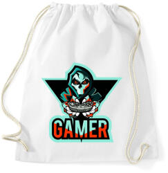 printfashion Gamer koponya 2 - Sportzsák, Tornazsák - Fehér (4657757)