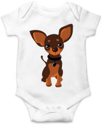 printfashion Chihuahua - Csivava - Baba Body - Fehér (12071067)