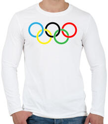 printfashion Olimpia - Férfi hosszú ujjú póló - Fehér (5157101)