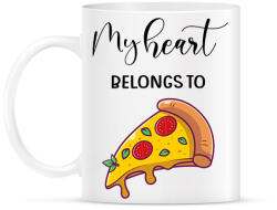 printfashion Szeretlek Pizza - Bögre - Fehér (6016707)