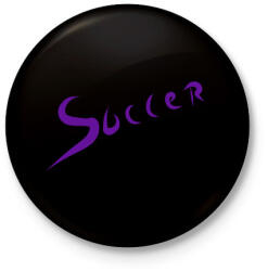 printfashion Soccer - Kitűző, hűtőmágnes - Fekete (3096014)
