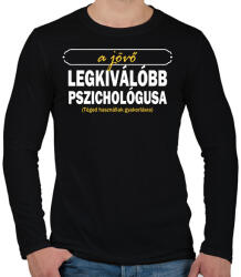 printfashion A jövő pszichológusa - Férfi hosszú ujjú póló - Fekete (11632548)