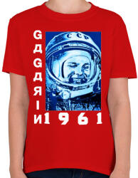 printfashion Gagarin 1961 - Gyerek póló - Piros (315790)