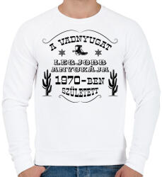 printfashion Vadnyugat legjobb anyukája - Évszámmal - Férfi pulóver - Fehér (7507536)