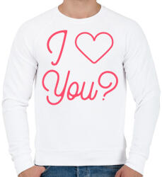 printfashion I love you - Férfi pulóver - Fehér (10653957)