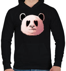 printfashion Szerelmes panda - Férfi kapucnis pulóver - Fekete (422025)